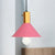 Modernist Tapered Shade Ceiling Fixture 1 Light Metallic Suspension Lamp in Black/Grey for Coffee Shop Pink Clearhalo 'Art Deco Pendants' 'Black' 'Cast Iron' 'Ceiling Lights' 'Ceramic' 'Crystal' 'Industrial Pendants' 'Industrial' 'Metal' 'Middle Century Pendants' 'Pendant Lights' 'Pendants' 'Rustic Pendants' 'Tiffany' Lighting' 1871469