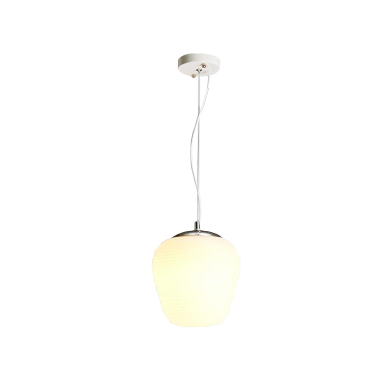 Nordic Stylish Pendant Light 1 Light Opal Glass Suspension Light in White for Office Kitchen Island Clearhalo 'Ceiling Lights' 'Glass shade' 'Glass' 'Island Lights' 'Modern Pendants' 'Modern' 'Pendant Lights' 'Pendants' Lighting' 1871483
