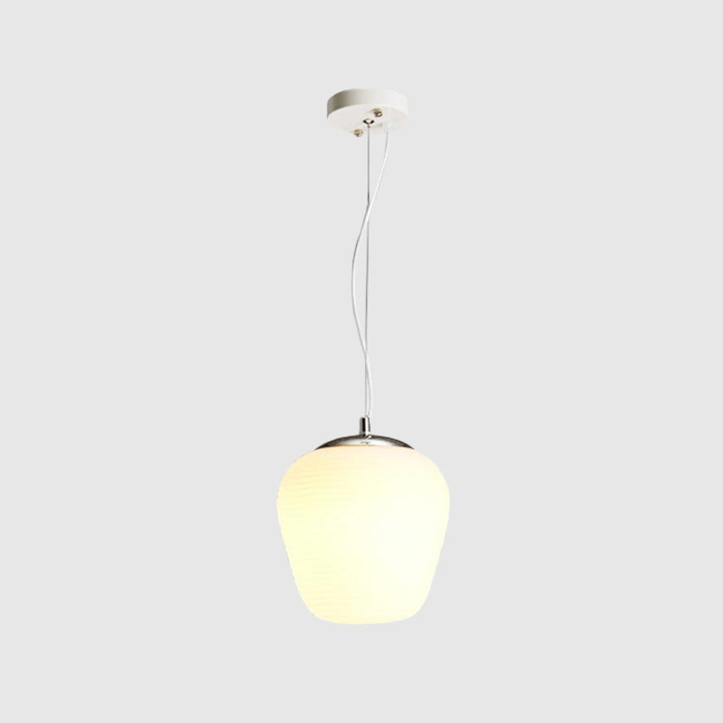 Nordic Stylish Pendant Light 1 Light Opal Glass Suspension Light in White for Office Kitchen Island Clearhalo 'Ceiling Lights' 'Glass shade' 'Glass' 'Island Lights' 'Modern Pendants' 'Modern' 'Pendant Lights' 'Pendants' Lighting' 1871484