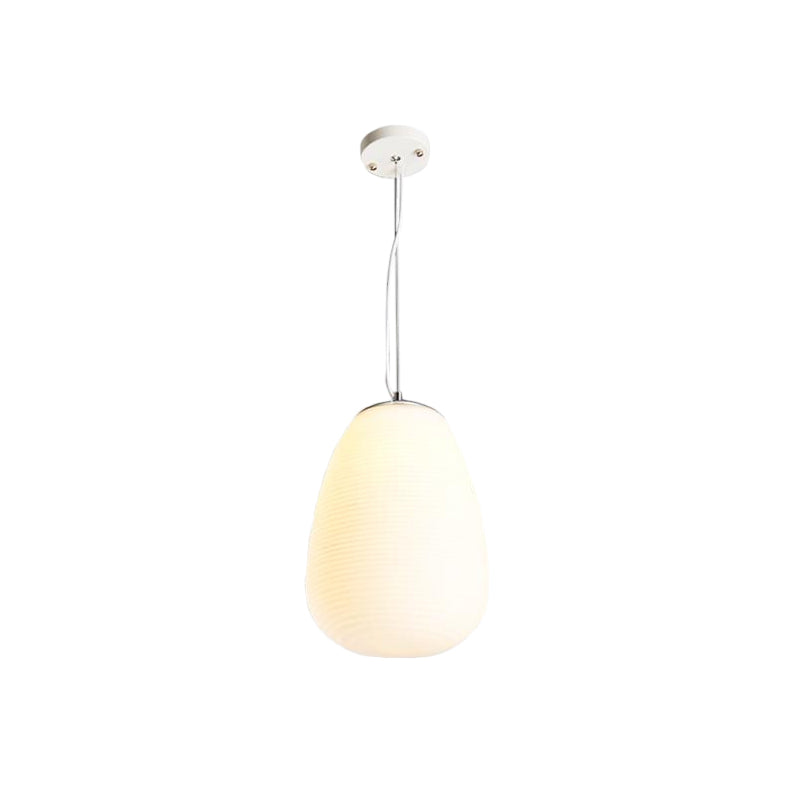 Nordic Stylish Pendant Light 1 Light Opal Glass Suspension Light in White for Office Kitchen Island Clearhalo 'Ceiling Lights' 'Glass shade' 'Glass' 'Island Lights' 'Modern Pendants' 'Modern' 'Pendant Lights' 'Pendants' Lighting' 1871488