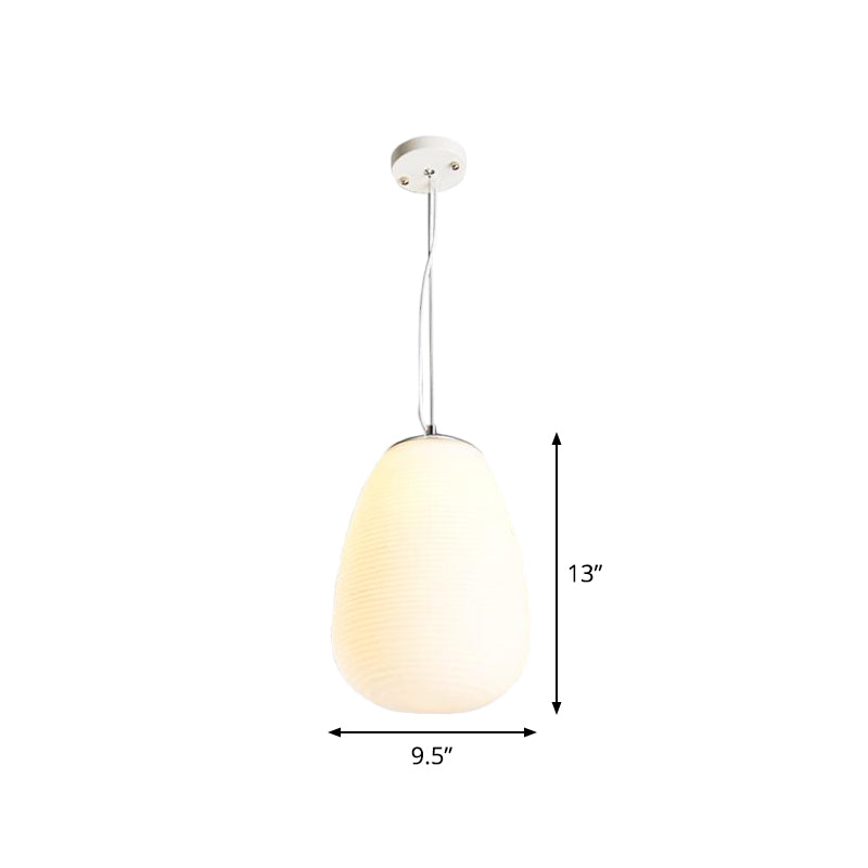 Nordic Stylish Pendant Light 1 Light Opal Glass Suspension Light in White for Office Kitchen Island Clearhalo 'Ceiling Lights' 'Glass shade' 'Glass' 'Island Lights' 'Modern Pendants' 'Modern' 'Pendant Lights' 'Pendants' Lighting' 1871490