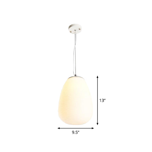 Nordic Stylish Pendant Light 1 Light Opal Glass Suspension Light in White for Office Kitchen Island Clearhalo 'Ceiling Lights' 'Glass shade' 'Glass' 'Island Lights' 'Modern Pendants' 'Modern' 'Pendant Lights' 'Pendants' Lighting' 1871490