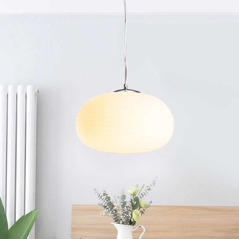 Nordic Stylish Pendant Light 1 Light Opal Glass Suspension Light in White for Office Kitchen Island Clearhalo 'Ceiling Lights' 'Glass shade' 'Glass' 'Island Lights' 'Modern Pendants' 'Modern' 'Pendant Lights' 'Pendants' Lighting' 1871492