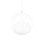 Modern Style Pendant Light Egg Milk Glass Suspension Light with Melon Wire Frame for Office Clearhalo 'Ceiling Lights' 'Modern Pendants' 'Modern' 'Pendant Lights' 'Pendants' Lighting' 1871538