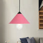 Contemporary Style Cone Ceiling Lamp 1 Bulb Metal Suspended Light in Black/Grey/Pink for Kitchen Pink Clearhalo 'Art Deco Pendants' 'Black' 'Cast Iron' 'Ceiling Lights' 'Ceramic' 'Crystal' 'Industrial Pendants' 'Industrial' 'Metal' 'Middle Century Pendants' 'Pendant Lights' 'Pendants' 'Rustic Pendants' 'Tiffany' Lighting' 1871761