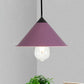 Contemporary Style Cone Ceiling Lamp 1 Bulb Metal Suspended Light in Black/Grey/Pink for Kitchen Clearhalo 'Art Deco Pendants' 'Black' 'Cast Iron' 'Ceiling Lights' 'Ceramic' 'Crystal' 'Industrial Pendants' 'Industrial' 'Metal' 'Middle Century Pendants' 'Pendant Lights' 'Pendants' 'Rustic Pendants' 'Tiffany' Lighting' 1871770