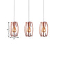 Iron Copper Hanging Lamp Oval Cage Shade 3 Bulbs Industrial Stylish Ceiling Fixture with Round/Linear Canopy for Bedroom Clearhalo 'Art Deco Pendants' 'Cast Iron' 'Ceiling Lights' 'Ceramic' 'Crystal' 'Industrial Pendants' 'Industrial' 'Metal' 'Middle Century Pendants' 'Pendant Lights' 'Pendants' 'Tiffany' Lighting' 1871792