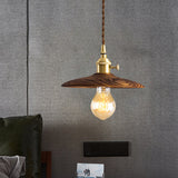 Contemporary Conical Hanging Lamp 1 Light Wood Suspension Light in Brown/Beige for Living Room Clearhalo 'Ceiling Lights' 'Pendant Lights' 'Pendants' Lighting' 1871814