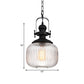 Black Cylinder/Oval Ceiling Light Industrial Striped Glass 1 Light Living Room Pendant Lighting Fixture Clearhalo 'Ceiling Lights' 'Glass shade' 'Glass' 'Industrial Pendants' 'Industrial' 'Middle Century Pendants' 'Pendant Lights' 'Pendants' 'Tiffany' Lighting' 1871877