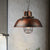 Metallic Dome Shade Hanging Lamp Vintage Stylish 1 Bulb Restaurant Suspended Light with Wire Cage in Black/White Rust Clearhalo 'Art Deco Pendants' 'Black' 'Cast Iron' 'Ceiling Lights' 'Ceramic' 'Crystal' 'Industrial Pendants' 'Industrial' 'Metal' 'Middle Century Pendants' 'Pendant Lights' 'Pendants' 'Rustic Pendants' 'Tiffany' Lighting' 1871918