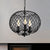 Black 3 Bulbs Hanging Chandelier Lamp Industrial Metal Mesh Drum Shade Ceiling Fixture for Dining Room Black Clearhalo 'Cast Iron' 'Ceiling Lights' 'Chandeliers' 'Industrial Chandeliers' 'Industrial' 'Metal' 'Middle Century Chandeliers' 'Rustic Chandeliers' 'Tiffany' Lighting' 1872033