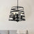 3 Lights Barrel/Birdcage Chandelier Lighting with Wire Guard Vintage style Black Metallic Pendant Light over Table Black Barrel Clearhalo 'Cast Iron' 'Ceiling Lights' 'Chandeliers' 'Industrial Chandeliers' 'Industrial' 'Metal' 'Middle Century Chandeliers' 'Rustic Chandeliers' 'Tiffany' Lighting' 1872048