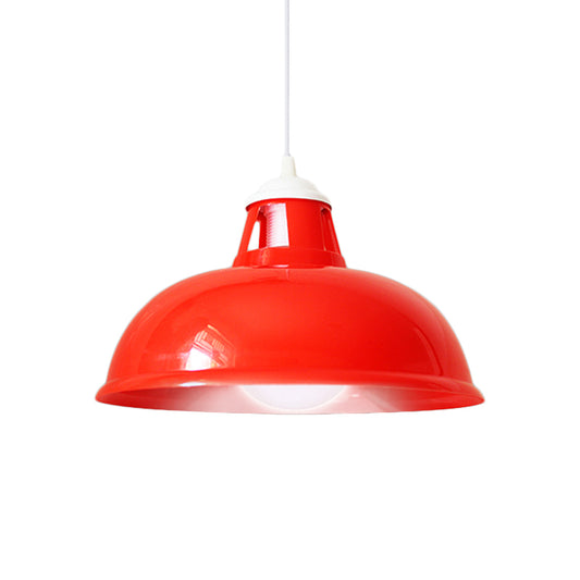 Red Bowl Shade Hanging Light Fixture Industrial Acrylic 1 Light Bedroom Suspended Lamp Clearhalo 'Art Deco Pendants' 'Cast Iron' 'Ceiling Lights' 'Ceramic' 'Crystal' 'Industrial Pendants' 'Industrial' 'Metal' 'Middle Century Pendants' 'Pendant Lights' 'Pendants' 'Tiffany' Lighting' 1872056