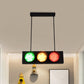 Six-light Metal Island Light Traffic Light Industrial Island Lamp in Black for Living Room Clearhalo 'Ceiling Lights' 'Island Lights' Lighting' 1872225