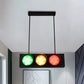 Six-light Metal Island Light Traffic Light Industrial Island Lamp in Black for Living Room Clearhalo 'Ceiling Lights' 'Island Lights' Lighting' 1872226