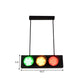 Six-light Metal Island Light Traffic Light Industrial Island Lamp in Black for Living Room Clearhalo 'Ceiling Lights' 'Island Lights' Lighting' 1872228
