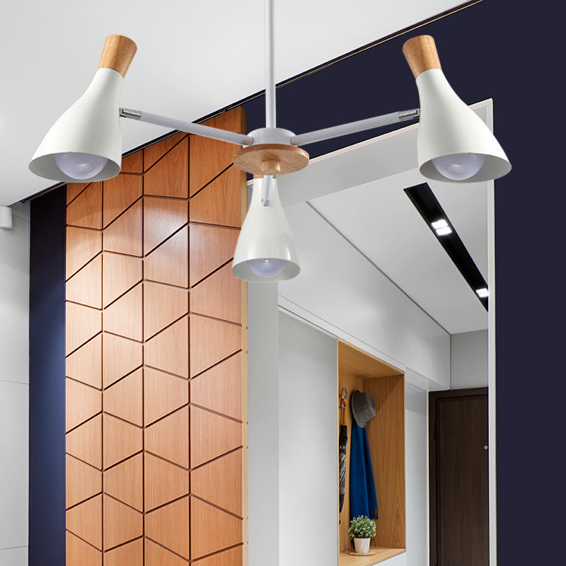 Bottle Baby Bedroom Hanging Light Metal 3 Lights Macaron Loft Chandelier White Clearhalo 'Ceiling Lights' 'Chandeliers' Lighting' options 187234_b7cddac1-26da-4cbd-9fde-061c826138d0