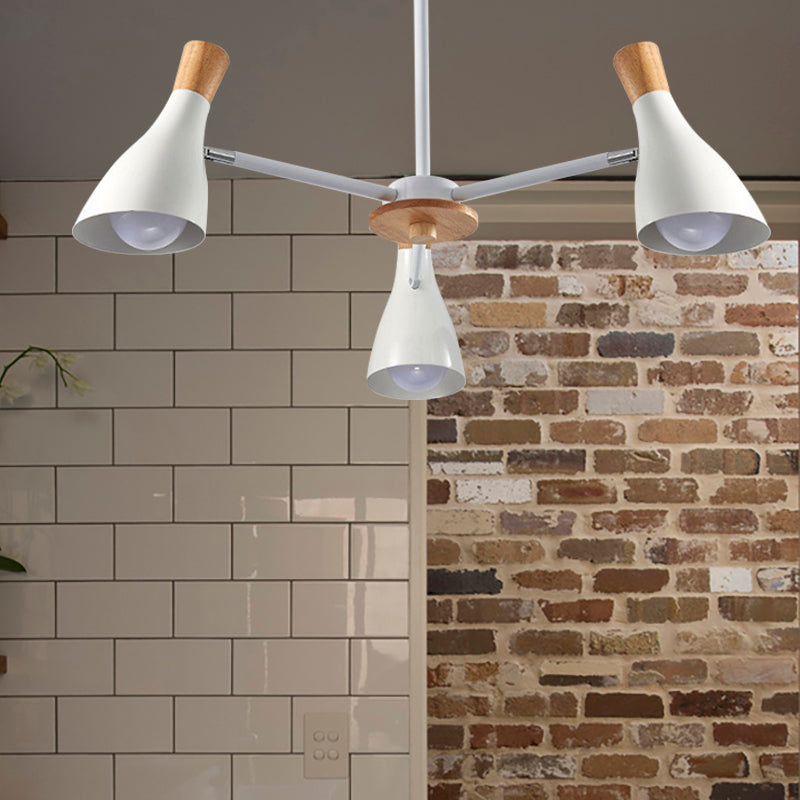 Bottle Baby Bedroom Hanging Light Metal 3 Lights Macaron Loft Chandelier Clearhalo 'Ceiling Lights' 'Chandeliers' Lighting' options 187235