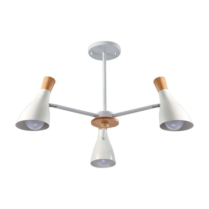 Bottle Baby Bedroom Hanging Light Metal 3 Lights Macaron Loft Chandelier Clearhalo 'Ceiling Lights' 'Chandeliers' Lighting' options 187236