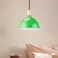 Dome Shade Metallic Hanging Light Retro Style 1 Head Dining Table Ceiling Pendant Fixture in Black/White Green Clearhalo 'Ceiling Lights' 'Modern Pendants' 'Modern' 'Pendant Lights' 'Pendants' Lighting' 1872366