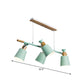Nordic Green/Grey/White Island Light with Tapered Shade 4 Lights Metal Hanging Lamp for Kitchen Dining Room Clearhalo 'Ceiling Lights' 'Island Lights' Lighting' 1872507