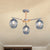Smoke Gray Modo Hanging Light Fixture 3/6 Light Modern Glass Pendant Chandelier for Living Room 3 Grey Clearhalo 'Carpenter Chandeliers' 'Ceiling Lights' 'Chandeliers' 'Industrial' 'Modern Chandeliers' 'Modern' Lighting' 1872727