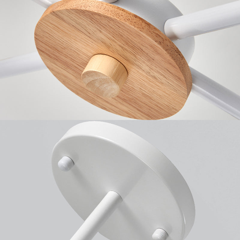 6 Lights Bottle Hanging Light Nordic Style Metal Chandelier for Girls Bedroom Cloth Shop Clearhalo 'Ceiling Lights' 'Chandeliers' Lighting' options 187274