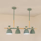 Metal Dome Shade Island Chandelier 4-Head Nordic Style Hanging Pendant Lamp in Green/Grey/White Clearhalo 'Ceiling Lights' 'Island Lights' Lighting' 1872777
