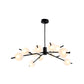 Post Modern Bubble Pendant Light 12/15 Lights Frosted Glass Hanging Chandelier in Black/Gold Clearhalo 'Ceiling Lights' 'Chandeliers' 'Modern Chandeliers' 'Modern' Lighting' 1872854