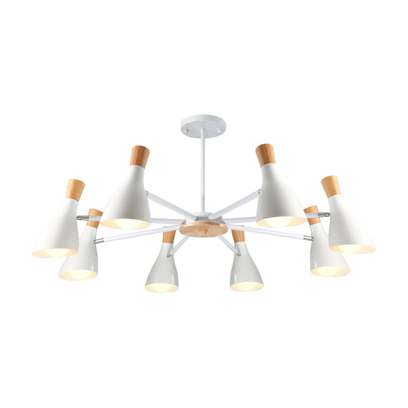 Undertint Bottle Suspension Light 8 Bulbs Macron Modern Metal Chandelier for Hotel Clearhalo 'Ceiling Lights' 'Chandeliers' Lighting' options 187292