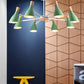 Undertint Bottle Suspension Light 8 Bulbs Macron Modern Metal Chandelier for Hotel Clearhalo 'Ceiling Lights' 'Chandeliers' Lighting' options 187298