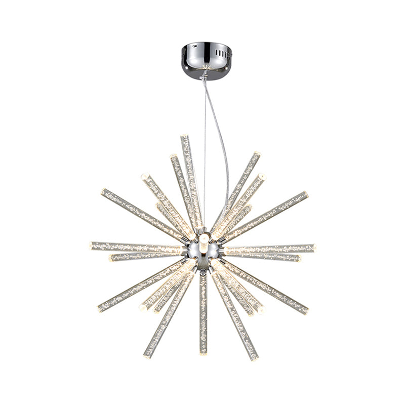 Starburst Chandelier Pendant Light Modern Crystal 12.5"/18"/28" Wide LED Clear Hanging Ceiling Light Clearhalo 'Ceiling Lights' 'Chandeliers' 'Clear' 'Industrial' 'Modern Chandeliers' 'Modern' 'Tiffany' 'Traditional Chandeliers' Lighting' 187364