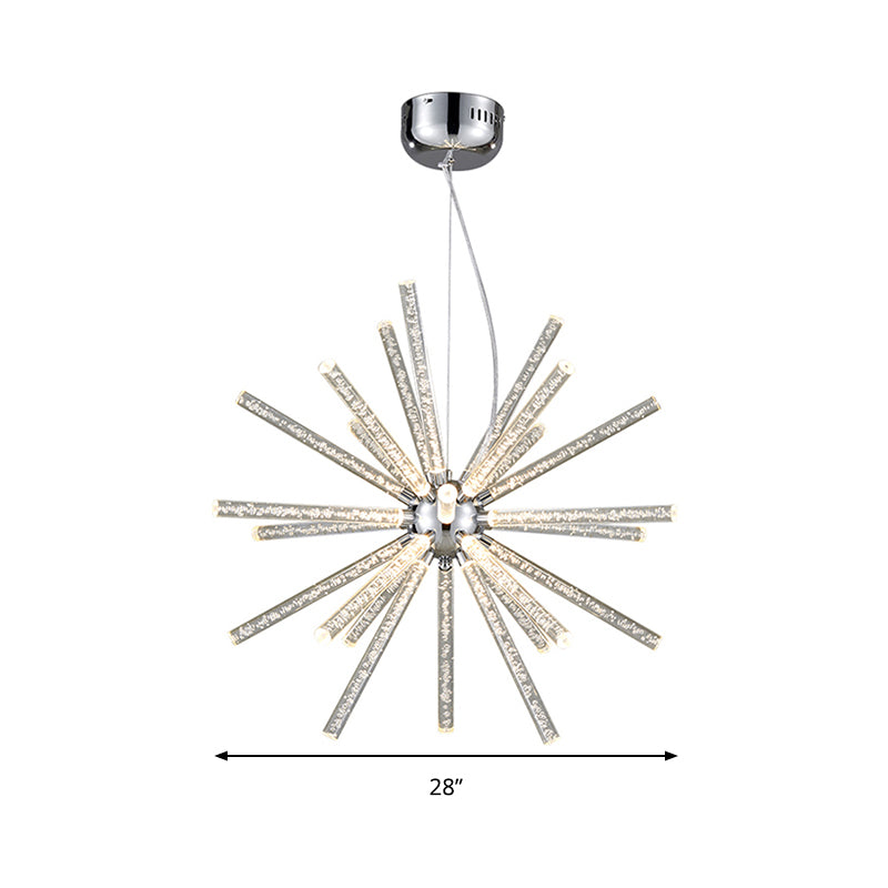 Starburst Chandelier Pendant Light Modern Crystal 12.5"/18"/28" Wide LED Clear Hanging Ceiling Light Clearhalo 'Ceiling Lights' 'Chandeliers' 'Clear' 'Industrial' 'Modern Chandeliers' 'Modern' 'Tiffany' 'Traditional Chandeliers' Lighting' 187367