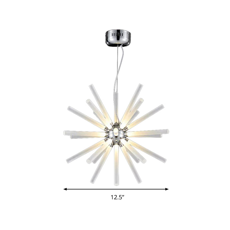 Starburst Chandelier Pendant Light Modern Crystal 12.5"/18"/28" Wide LED Clear Hanging Ceiling Light Clearhalo 'Ceiling Lights' 'Chandeliers' 'Clear' 'Industrial' 'Modern Chandeliers' 'Modern' 'Tiffany' 'Traditional Chandeliers' Lighting' 187371
