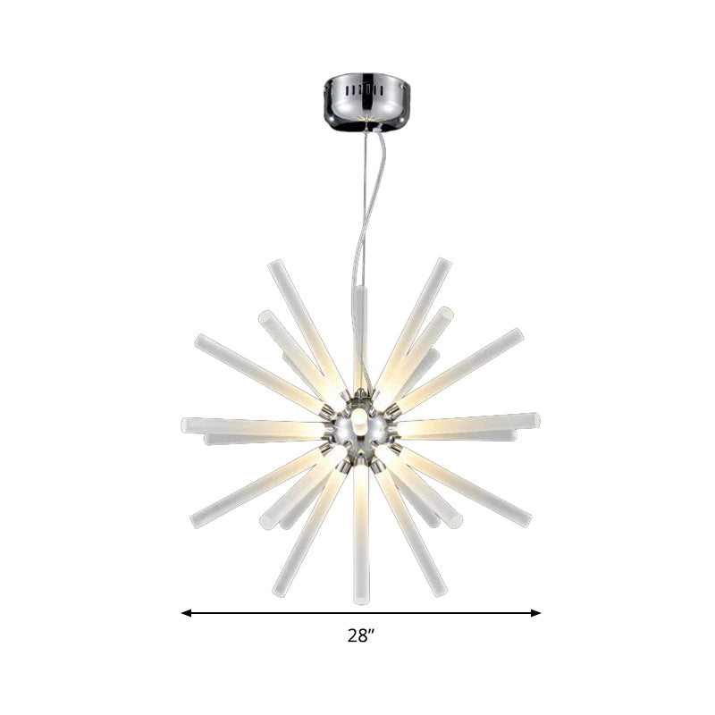 Starburst Chandelier Pendant Light Modern Crystal 12.5"/18"/28" Wide LED Clear Hanging Ceiling Light Clearhalo 'Ceiling Lights' 'Chandeliers' 'Clear' 'Industrial' 'Modern Chandeliers' 'Modern' 'Tiffany' 'Traditional Chandeliers' Lighting' 187373