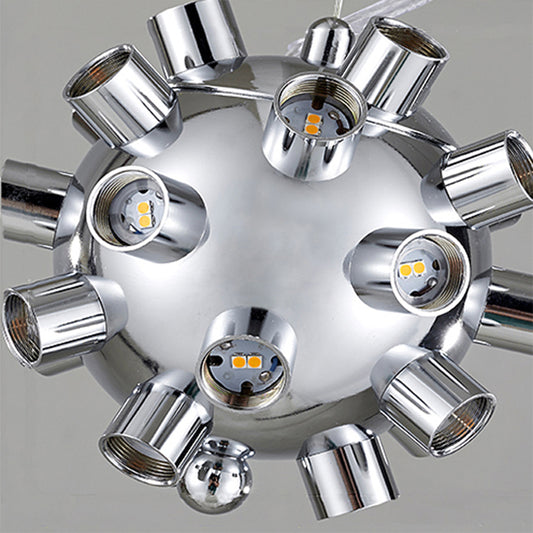 Starburst Chandelier Pendant Light Modern Crystal 12.5"/18"/28" Wide LED Clear Hanging Ceiling Light Clearhalo 'Ceiling Lights' 'Chandeliers' 'Clear' 'Industrial' 'Modern Chandeliers' 'Modern' 'Tiffany' 'Traditional Chandeliers' Lighting' 187374