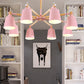 Metal Bucket Shade Chandelier 8 Lights Macaron Stylish Hanging Light for Boys Girls Bedroom Clearhalo 'Ceiling Lights' 'Chandeliers' Lighting' options 187390