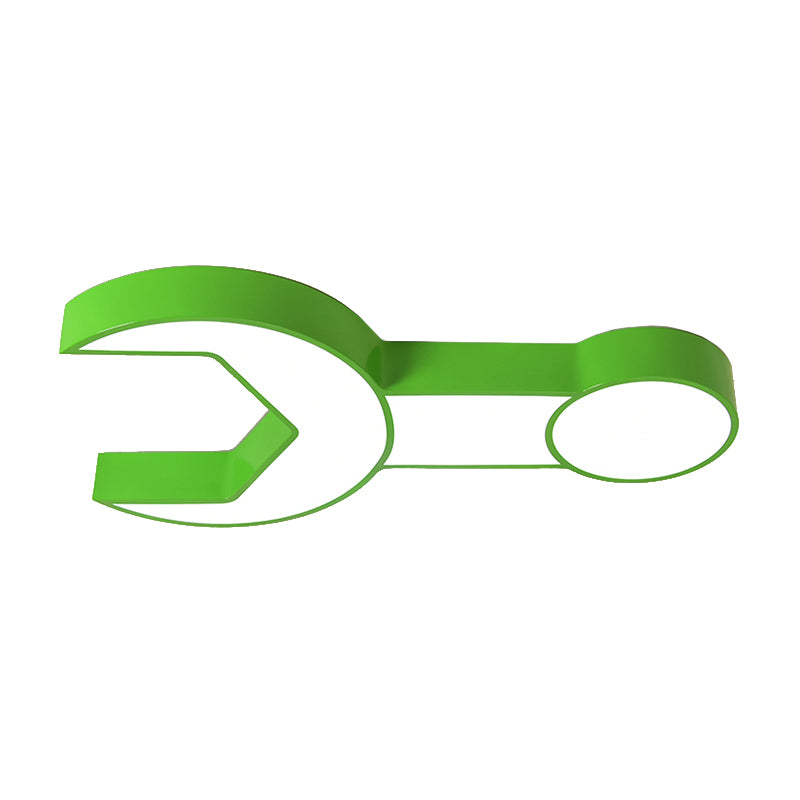 Lovely Wrench Shape Ceiling Mount Light Acrylic Ceiling Fixture for Kindergarten Bedroom Clearhalo 'Ceiling Lights' 'Close To Ceiling Lights' 'Close to ceiling' 'Flush mount' Lighting' 187613