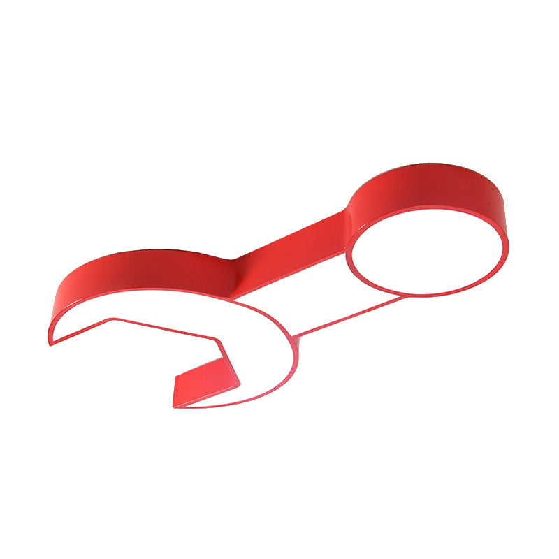 Lovely Wrench Shape Ceiling Mount Light Acrylic Ceiling Fixture for Kindergarten Bedroom Clearhalo 'Ceiling Lights' 'Close To Ceiling Lights' 'Close to ceiling' 'Flush mount' Lighting' 187616