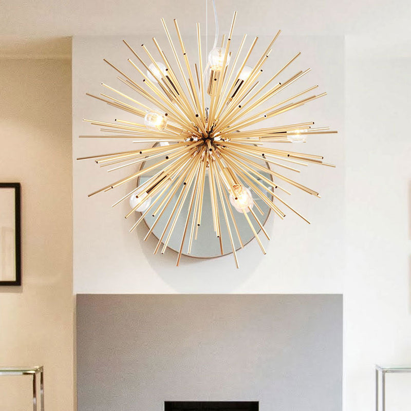 20.5"/22.5" Dia Sputnik Chandelier Pendant Light Modern Metal LED Gold Hanging Pendant Lamp Gold Clearhalo 'Ceiling Lights' 'Chandeliers' 'Modern Chandeliers' 'Modern' Lighting' 187659