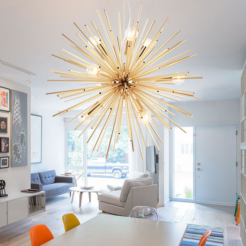 20.5"/22.5" Dia Sputnik Chandelier Pendant Light Modern Metal LED Gold Hanging Pendant Lamp Clearhalo 'Ceiling Lights' 'Chandeliers' 'Modern Chandeliers' 'Modern' Lighting' 187660