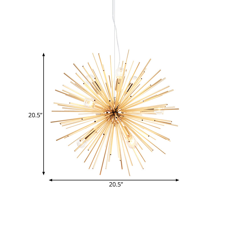 20.5"/22.5" Dia Sputnik Chandelier Pendant Light Modern Metal LED Gold Hanging Pendant Lamp Clearhalo 'Ceiling Lights' 'Chandeliers' 'Modern Chandeliers' 'Modern' Lighting' 187662