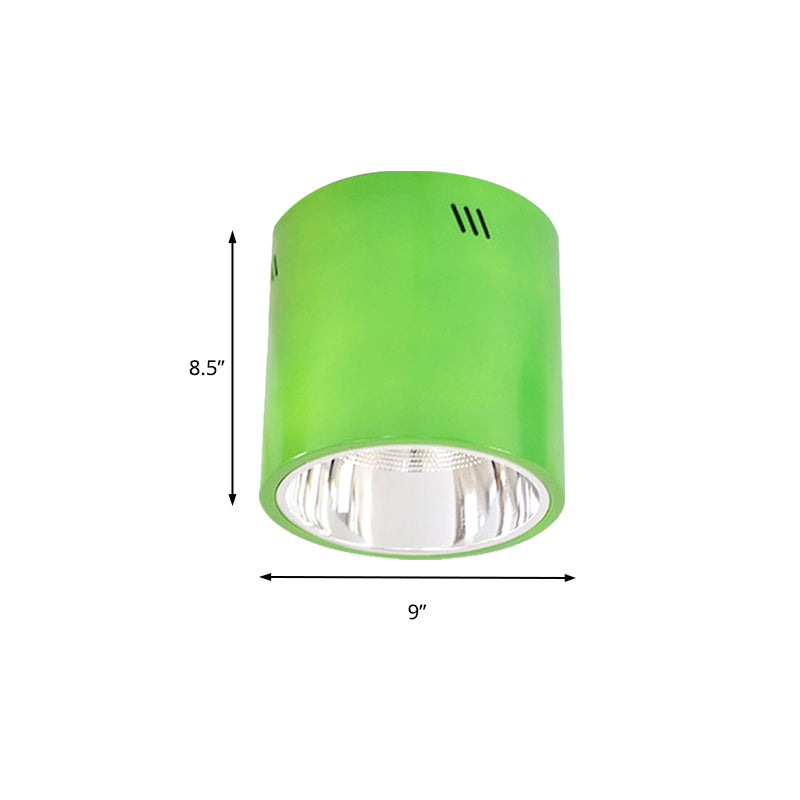 1 Head Drum Shaped Ceiling Mount Light Commercial Metal Down Light for Cloth Shop Clearhalo 'Ceiling Lights' 'Close To Ceiling Lights' 'Close to ceiling' 'Flush mount' Lighting' 187674