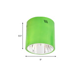 1 Head Drum Shaped Ceiling Mount Light Commercial Metal Down Light for Cloth Shop Clearhalo 'Ceiling Lights' 'Close To Ceiling Lights' 'Close to ceiling' 'Flush mount' Lighting' 187674