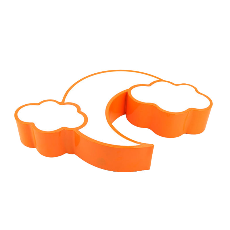 Acrylic Cloud and Moon Flush Mount Light Cartoon Ceiling Fixture for Kindergarten Nursing Room Clearhalo 'Ceiling Lights' 'Close To Ceiling Lights' 'Close to ceiling' 'Flush mount' Lighting' 187797