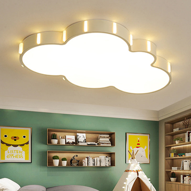 Acrylic Cloud Ceiling Mount Light Adult Bedroom Modern Simple Ceiling Lamp in White White White Clearhalo 'Ceiling Lights' 'Close To Ceiling Lights' 'Close to ceiling' 'Flush mount' Lighting' 187884