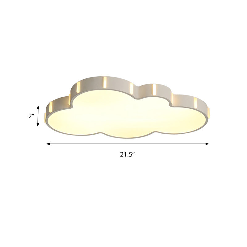 Acrylic Cloud Ceiling Mount Light Adult Bedroom Modern Simple Ceiling Lamp in White Clearhalo 'Ceiling Lights' 'Close To Ceiling Lights' 'Close to ceiling' 'Flush mount' Lighting' 187887
