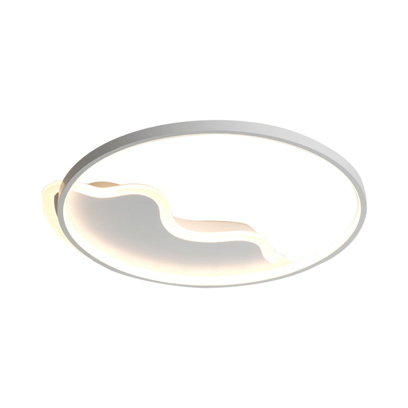 Dining Room Mountain Flush Ceiling Light Acrylic Modern Style White Ceiling Fixture Clearhalo 'Ceiling Lights' 'Close To Ceiling Lights' 'Close to ceiling' 'Flush mount' 'Industrial Flush Mount' Lighting' 187895