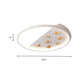Metal Ring Ceiling Light with Star Living Room Romantic Flush Mount Light in White Clearhalo 'Ceiling Lights' 'Close To Ceiling Lights' 'Close to ceiling' 'Flush mount' Lighting' 187927