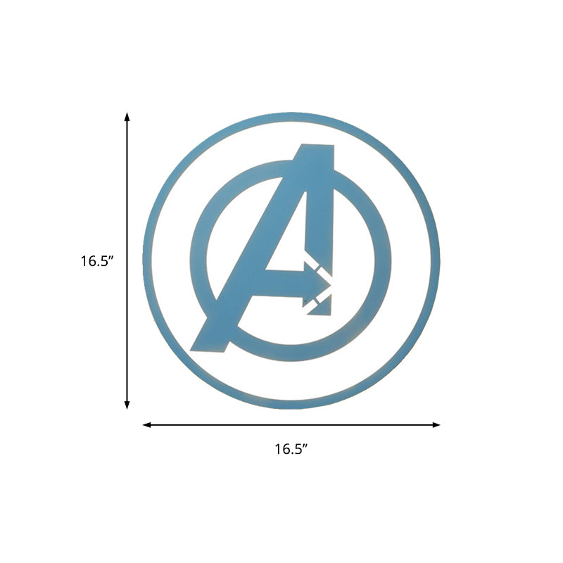 Acrylic Round Flush Mount Light with Letter Modern Style Ceiling Light in Blue for Bedroom Clearhalo 'Ceiling Lights' 'Close To Ceiling Lights' 'Close to ceiling' 'Flush mount' Lighting' 187956